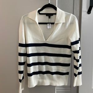 Banana Republic Striped Polo Sweater, NWT XS